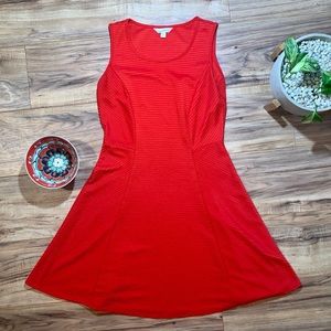 Textured red dress